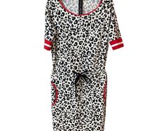 Jane Lushka Animal Print Midi Dress Size UK12 Drawstring Waist