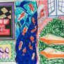 Original art original painting on paper mounted fish art fauvism contemporary Irish art Image 5
