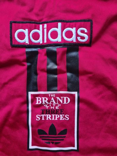 Adidas vest retro vintage Gilet red top adibreak shirt t-shirt poppers D164 Size S small the Brand