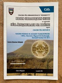 2011 Coolaney/Mullinabreena v Drumcliffe/Rosses Point - GAA Sligo Minor B Final Programme