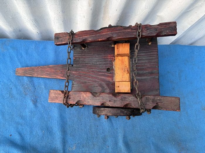Vintage miniature wooden cart