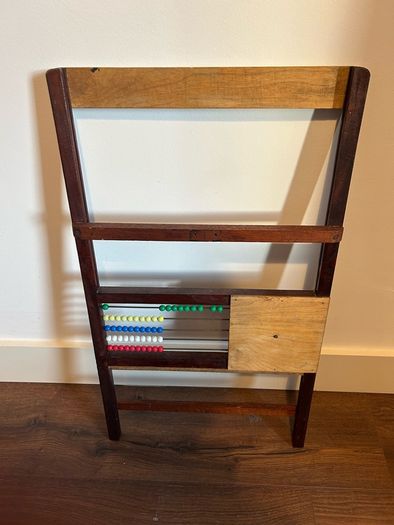 Vintage children's wooden educational learning frame