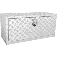 Underbody Truck Box, 914 x 430 x 460 mm Pickup Storage Box, Heavy Duty Aluminum Diamond Plate Tool Box with Lock and Keys