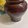3 Pieces of Fortnum and Mason - Vintage Treacle Glazed Mustard Crock, Potted Stilton Cheese Pot with lid 200 gr and Lemon Curd Yellow Round Biscuit Tin Image 3