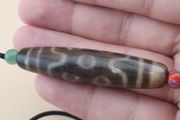 Vintage 7 Eyes Himalayan Tibetan Agate Dzi Bead Amulet