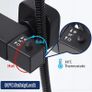 Thermostatic Shower Mixer Set, Thermostat Shower Rail System with Adjustable Rainfall Shower Head, Scalding Protection Bath Tap, Anti-Kink Shower Hose (Square, Matte Black) Image 5