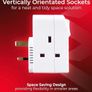 Three Socket Surge Protected Adaptor with Individual Switches Image 3