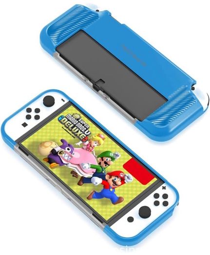Ergo Grip Case for Nintendo Switch OLED, Soft Protective TPU Silicone Back Cover