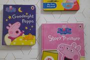 Peppa pigs books, goodnight Peppa, Peppa's first pet, Story Treasury