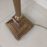 Vintage 70's Brass Corinthian Column Standard Lamp with Large Shade. Image 4