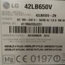 LG 42 inch Smart TV with 3D inc Glasses Image 7