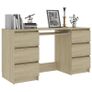 Writing Desk Sonoma Oak 140x50x77 cm Chipboard Image 4
