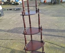 Corner five tier whatnot shelf