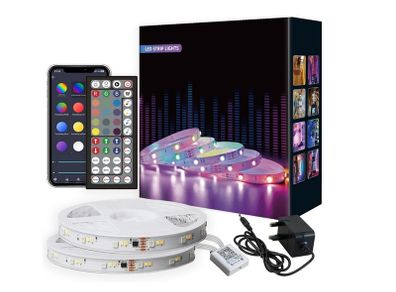 30M Led Strip Light RGB with 44-keys Remote and App Control [2x15M]