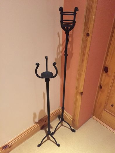 Wrought Iron Candle Holders (pair)