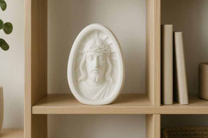 Sacred Face Oval Relief