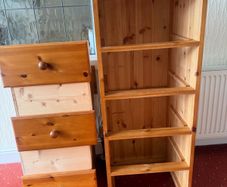 Solid Pine 5 Drawer Tall Boy