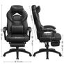 Gaming chair with footrest black-grey Image 8