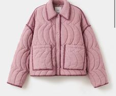 Mango Contrast Piping Quilted Jacket BNWT