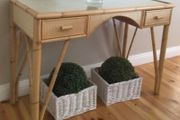 Beautiful Cane Console Table With 2 Drawers