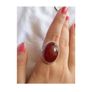 Large Ring with a Red Stone - great gift - nice as a pendant too Image 2