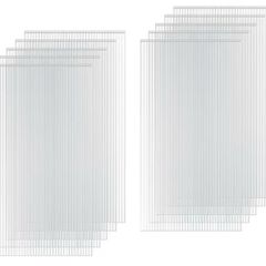 10 Pack 4mmx61x121cm Polycarbonate Sheets, 4' x 2' x 0.16'' Twin-Wall Plastic Roofing Sheets, All Weather Clear Roofing Sheet Greenhouse Plastic Panels Outdoor