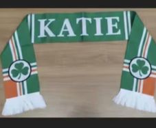 irish scarf with katie on