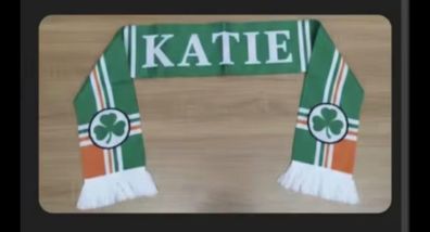 irish scarf with katie on