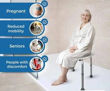 Bath Chair with Backrest for Shower Safety