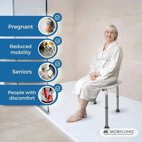 Bath Chair with Backrest for Shower Safety