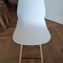 3x Shoreditch K Frame Mid-Height Kitchen Bar Stools (White & Beech) Image 2