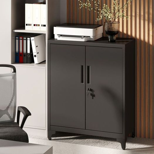 New Home Office Metal Filing Cabinet (Matte black) FREE Delivery