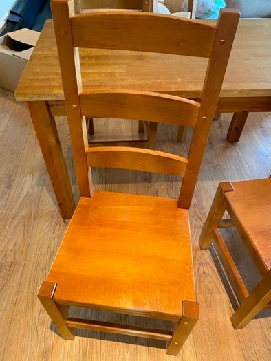 Solid wood table and 4 chairs