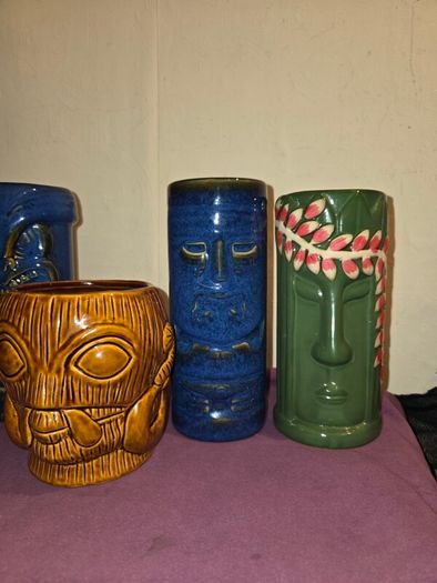Ceramic Tropical Tiki Party Pack - Set of 5