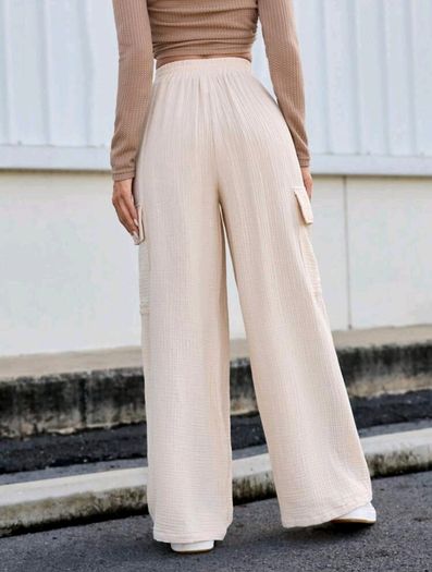 Cotton Apricot Joggers  Size S, Flip Pocket, Side Stripe