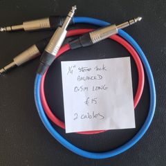 1/4" Jack to 1/4" Jack stereo patch cable