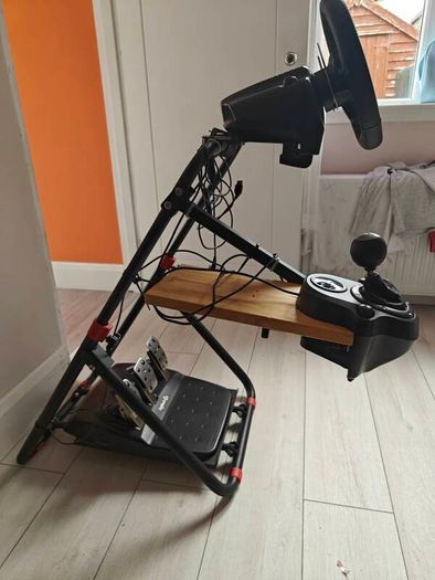 Logitech wheel, 6 speed shifter and stand