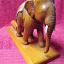 Vintage Handcarved Wooden Elephant Image 5