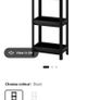 IKEA VESKEN 4. Tier Shelf Unit. Black Image 3