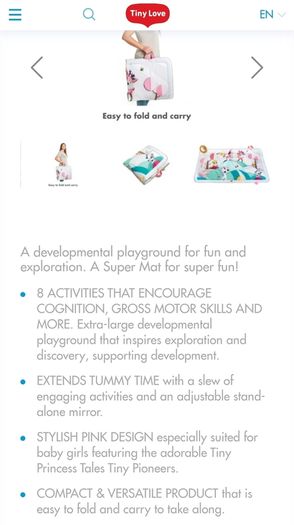 Tiny love xl playmat princes tales