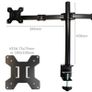 Fully Adjustable Double Monitor Bracket Dual Arm Desk Stand M&W Image 6