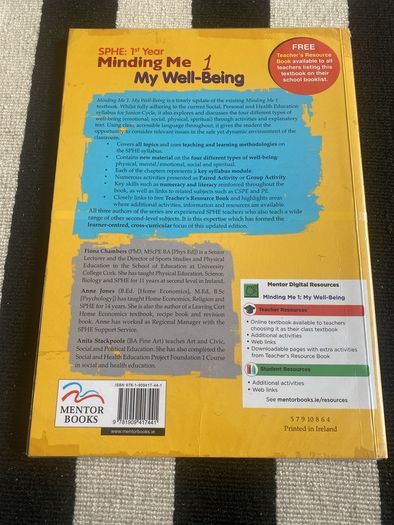 SPHE Text Books Junior Cert.