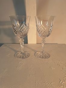 2 Galway Crystal wine glasses