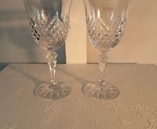 2 Galway Crystal wine glasses