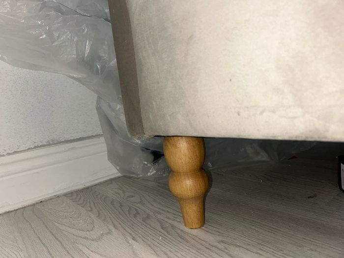 king size bed , beige, good condition, M&S, mattress included
