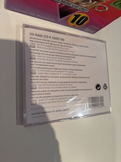 Original JVC cd-r 80 audio disc 9 pack sealed