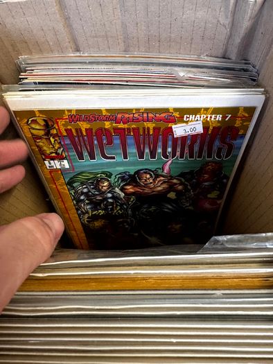 Image Long Comic Box w 275 comics for Sale