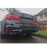 For BMW 5 Series G30 G31 2017-23 M-Sport Rear diffuser Gloss black Image 3