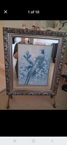 Vintage fire screen