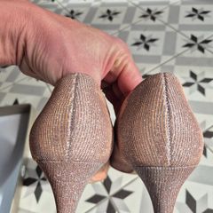 Peter Kaiser sparkly rose gold heels